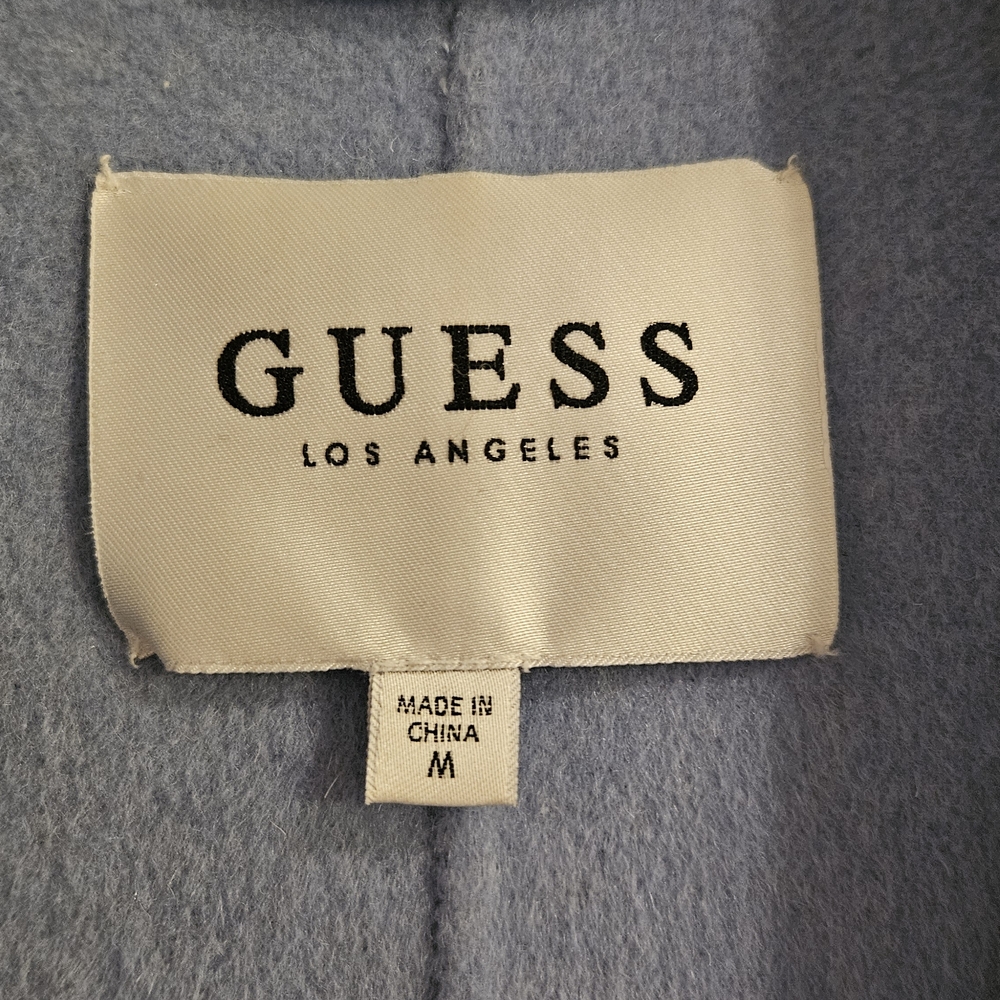 GUESS Women's Light Blue Open Front Coat - Size Medium - Picture 2 of 6